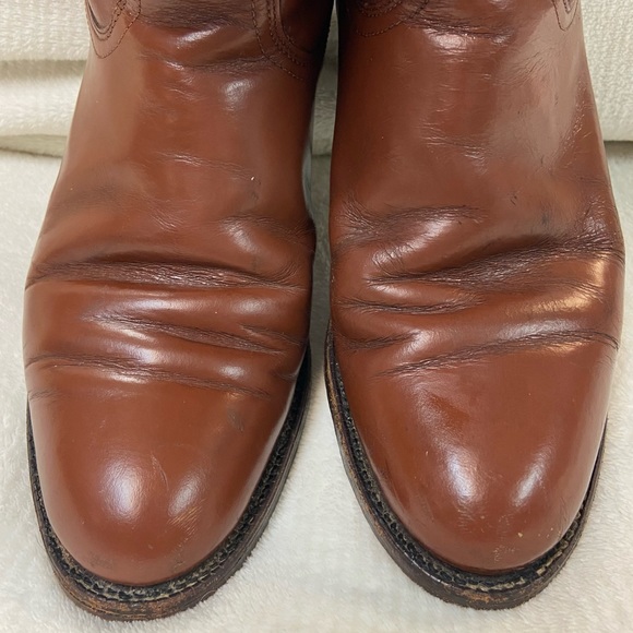Justin size 6 1/2B Brown Leather Boots - Picture 8 of 14